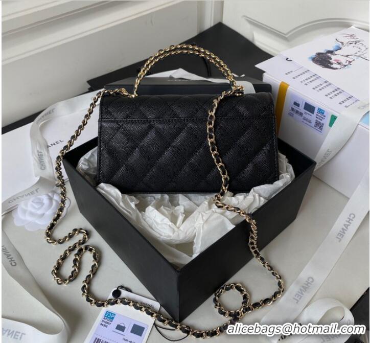 Cheapest Chanel MINI FLAP BAG CLUTCH WITH CHAIN Gold-Tone Metal AP3238 BLACK