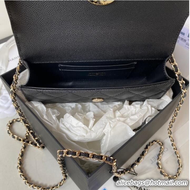 Cheapest Chanel MINI FLAP BAG CLUTCH WITH CHAIN Gold-Tone Metal AP3238 BLACK