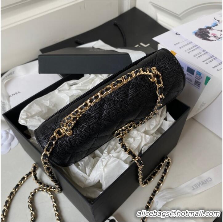 Cheapest Chanel MINI FLAP BAG CLUTCH WITH CHAIN Gold-Tone Metal AP3238 BLACK