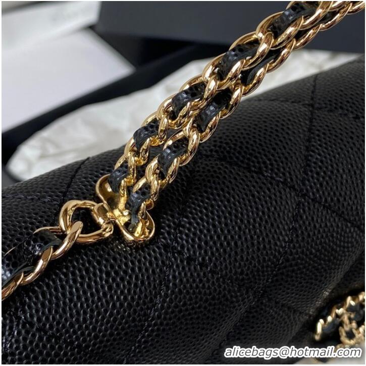 Cheapest Chanel MINI FLAP BAG CLUTCH WITH CHAIN Gold-Tone Metal AP3238 BLACK