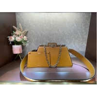 Buy Discount Fendi Peekaboo Cut Medium soft nappa leather bag 8BN340 YELLOW