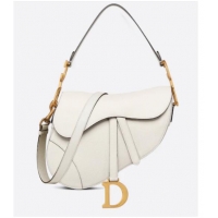 Trendy Design DIOR SADDLE BAG WITH STRAP Grained Calfskin M0455C Latte