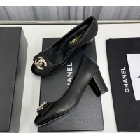 Lower Price Chanel Lambskin Pump with 6cm Heel Black 209051