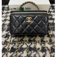 Best Price Chanel Top handle Vanity Case Con Catena A68114 Black