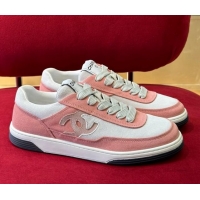 Stylish Chanel Suede Sneakers G39978 Peachy Pink 222890