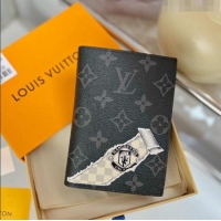 Promotional Louis Vuitton Passport Cover M64411 Monogram Eclipse Canvas/White 2023