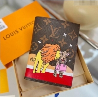 Well Crafted Louis Vuitton Passport Cover M64411 Monogram Canvas/Lion Print 2023