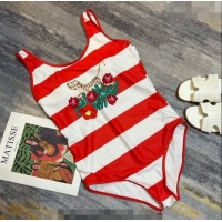 Buy Cheap Gucci Tiger Flora Swimwear with Stripes 0307 Red 2023