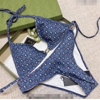 Reasonable Price Gucci GG Flora Swimwear 0307 Blue 2023