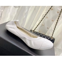 Trendy Design Chanel Calfskin Ballerinas Optic White 022744