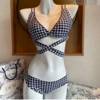 ​Buy Inexpensive Dior Houdtooth Swimwear 030767 White/Black 2023