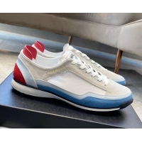 Best Price Chanel Fabric, Suede & Calfskin Sneakers G40012 White/Grey/Blue 030254