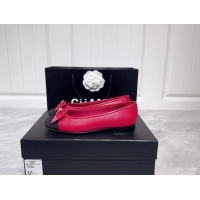 Purchase Chanel Lambskin & Grosgrain Ballerinas Flat with Bow G39999 Fuchsia Pink 030264