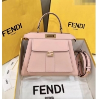 Top Quality Fendi Peekaboo Medium Bag in Calf Leather 8596M Pink 2022