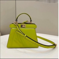 Top Grade Fendi Peekaboo ISeeU Petite Bag in Nappa Leather 80062 Acid Green 2023