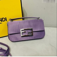 Traditional Specials Fendi Baguette Mini Satin Bag 0108 Purple 2023