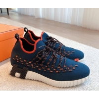 Best Price Hermes Flex Knit Sneakers Blue 092182