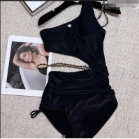 Spot Bulk Chanel Chain Swimwear 021415 Black 2023