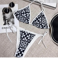 Modern Classic Chanel Print Swimwear 021438 Black/White 2023