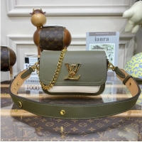 Shop Inexpensive Louis Vuitton LOCKME TENDER M58554 Light Khaki Green