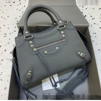 Promotional Balenciaga Neo Classic Small Bag in Grained Calfskin 638511 Dark Grey/Silver 2021