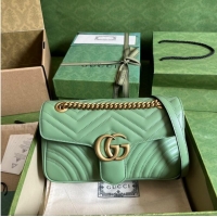 Well Crafted Gucci GG Marmont small shoulder bag 443497 Sage green