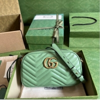 Good Looking Gucci GG Marmont matelasse shoulder bag 447632 Sage green