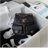 Generous Grade Chanel MINI BACKPACK AS3787 Black