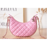 Stylish Promotional Chanel small Lambskin & Gold-Tone Metal AS3917 pink