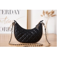 Good Product Chanel small Lambskin & Gold-Tone Metal AS3917 black