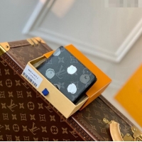 New Fashion Louis Vuitton LVxYK Multiple Wallet with Painted Dots in Monogram Eclipse Canvas M81931 2023