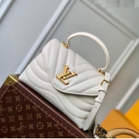 Grade Inexpensive Louis Vuitton New Wave Hold Me Top Handle Bag in Leather M21720 White 2023