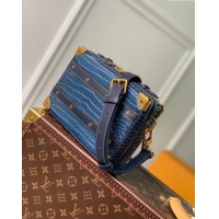 Shop Top Quality Louis Vuitton Handle Soft Trunk Bag in Crocodile Pattern Leather M59351 Blue 2023