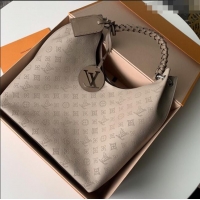 Super Quality Louis Vuitton Carmel Hobo Bag in Mahina Perforated Calfskin M53188 Grey 2023