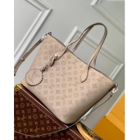 Good Taste Louis Vuitton Blossom MM Tote Bag in Mahina Perforated Calfskin M21852 Grey 2023