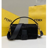 Promotional Fendi Baguette Medium Bag in 8599 Black Beads 2023 TOP