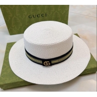 Discount Promotional Gucci Straw Hat G021658 White 2023