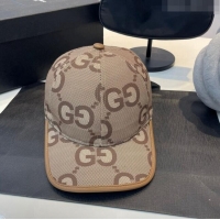 Good Looking Gucci Maxi GG Baseball Hat 0307102 Camel 2023