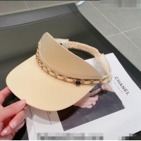 Super Quality Chanel Visor Hat 013192 Apricot 2023