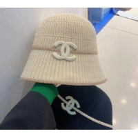 Fashion Discount Chanel Knit Bucket Hat 021635 Beige 2023