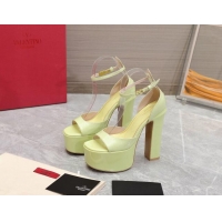 Purchase Valentino Patent Leather High Heel Platform Sandals 15.5cm Light Green 112976