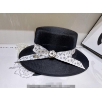 Promotional Chanel Camellia Bow Hat C0311 Black 2203