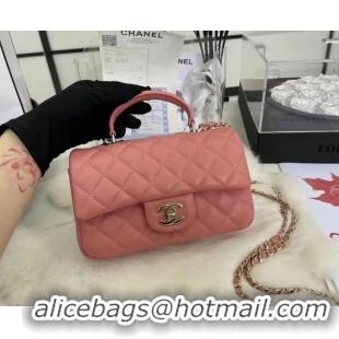 Top Quality CHANEL mini flap bag with top handle AS2431