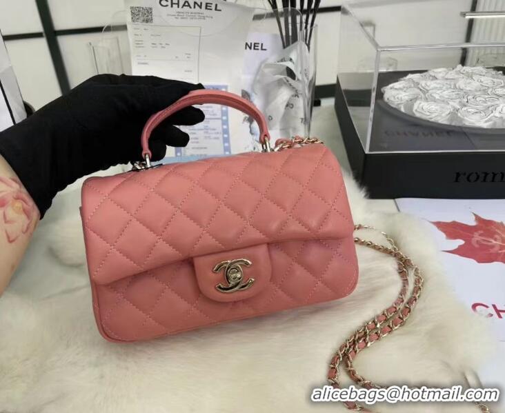 Top Quality CHANEL mini flap bag with top handle AS2431