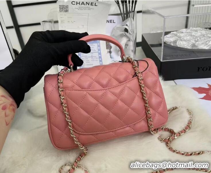 Top Quality CHANEL mini flap bag with top handle AS2431