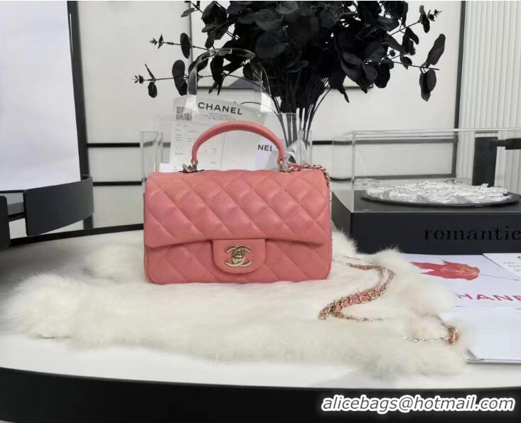 Top Quality CHANEL mini flap bag with top handle AS2431