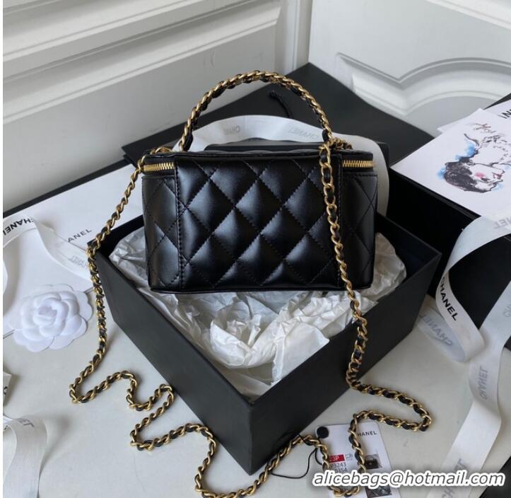 Most Popular Chanel CLUTCH WITH CHAIN Lambskin & Gold Metal AP3243 BLACK