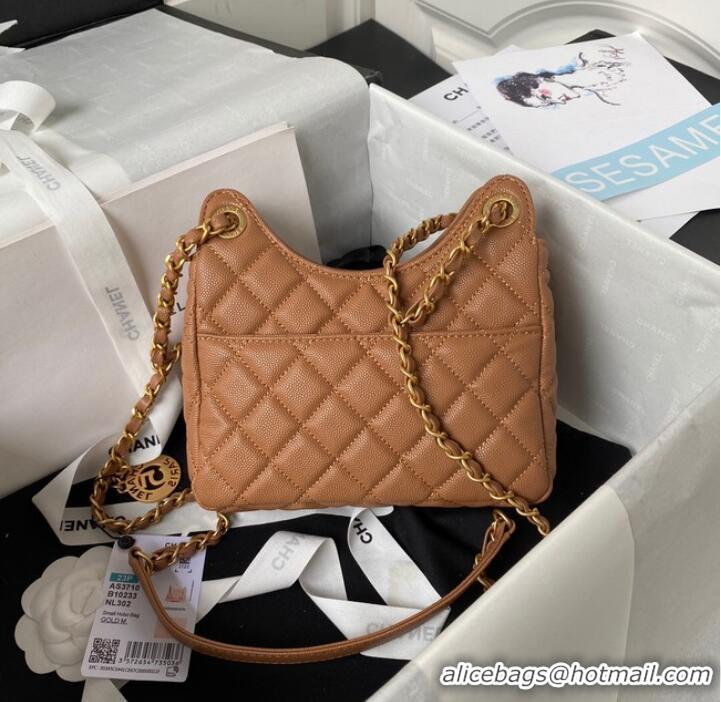 Buy Inexpensive Chanel SMALL HOBO BAG AS3710 BROWN