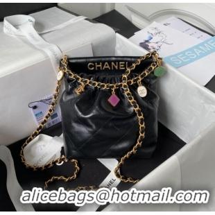 Good Looking Chanel SMALL BUCKET BAG AS3793 BLACK