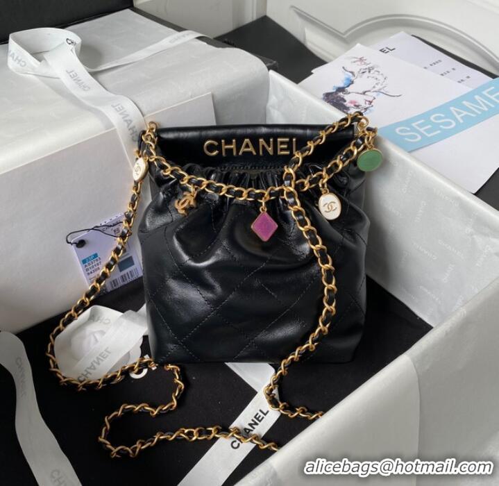 Good Looking Chanel SMALL BUCKET BAG AS3793 BLACK